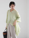 イレギュラーヘムチュニックブラウス（ピスタチオ）｜Te chichi（テチチ）通販