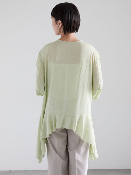 イレギュラーヘムチュニックブラウス（オフホワイト/ベージュ/ピスタチオ）｜Te chichi（テチチ）通販