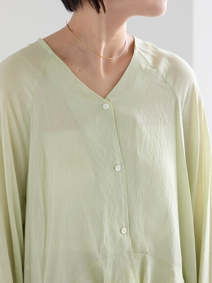 イレギュラーヘムチュニックブラウス（オフホワイト/ベージュ/ピスタチオ）｜Te chichi（テチチ）通販