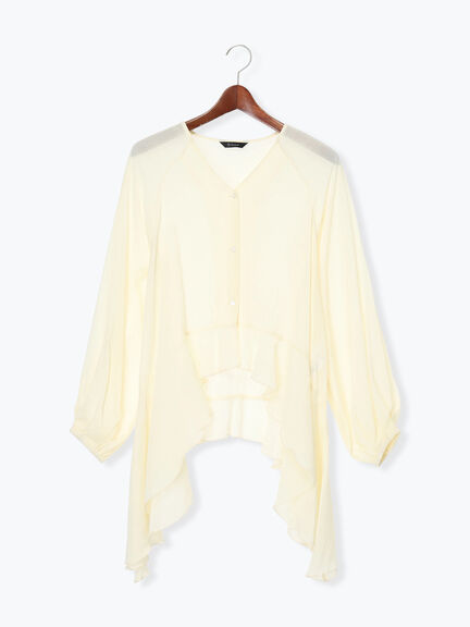 イレギュラーヘムチュニックブラウス（オフホワイト/ベージュ/ピスタチオ）｜Te chichi（テチチ）通販