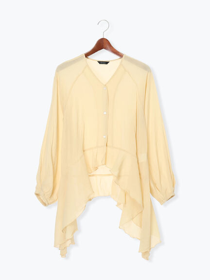 イレギュラーヘムチュニックブラウス（オフホワイト/ベージュ/ピスタチオ）｜Te chichi（テチチ）通販