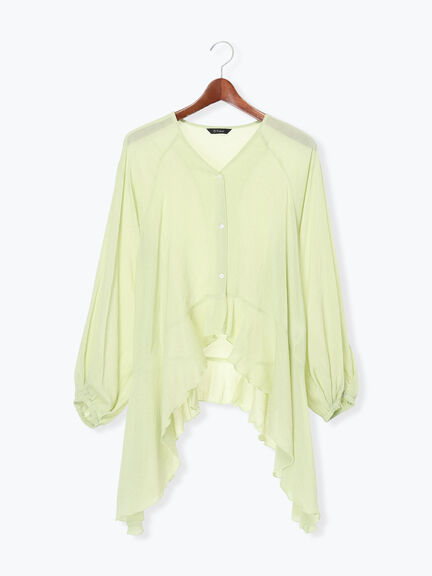 イレギュラーヘムチュニックブラウス（オフホワイト/ベージュ/ピスタチオ）｜Te chichi（テチチ）通販