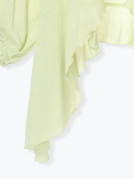 イレギュラーヘムチュニックブラウス（オフホワイト/ベージュ/ピスタチオ）｜Te chichi（テチチ）通販