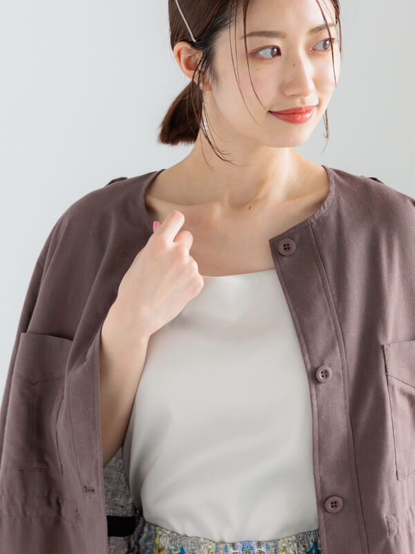 カットサテンカップ付きキャミソール《2026 spring catalog item