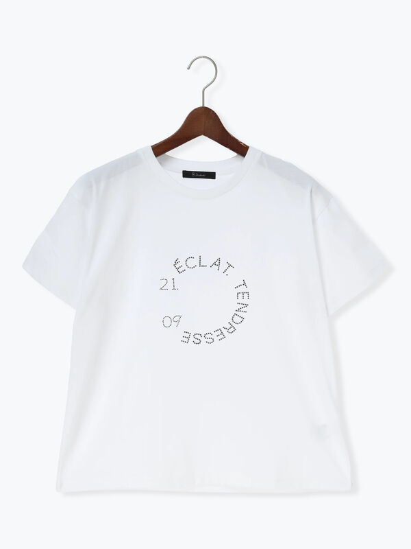 新品タグ付 レースロゴTee 速乾 刺繍 ロゴ Tシャツ（12-64CG04-204）｜コムサイズム（COMME CA