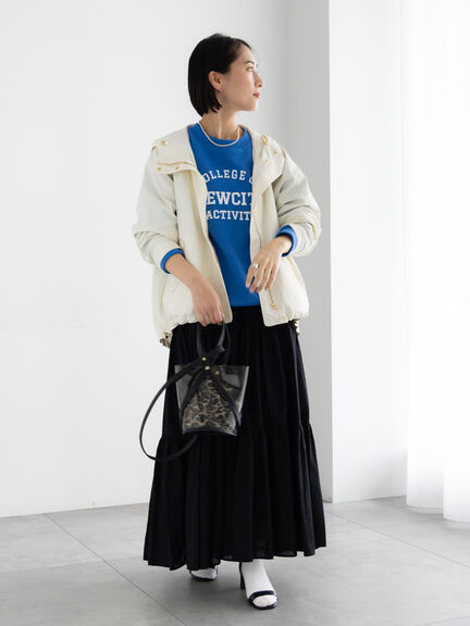 裏毛ロゴプルオーバー（オフホワイト/グレー/ブルー）｜Te chichi（テチチ）通販