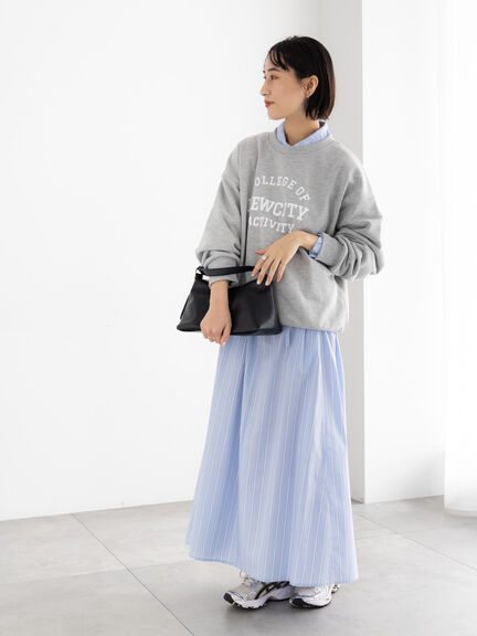 裏毛ロゴプルオーバー（オフホワイト/グレー/ブルー）｜Te chichi（テチチ）通販