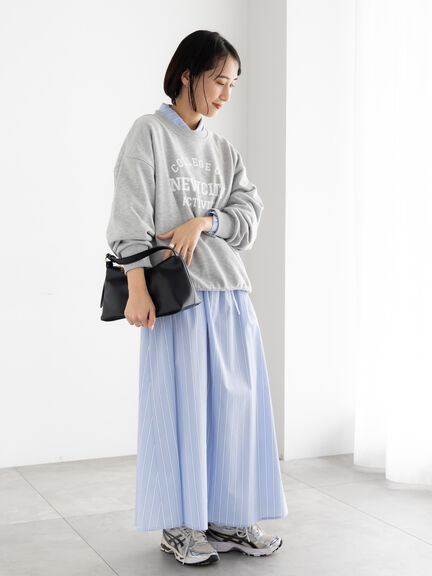 裏毛ロゴプルオーバー（オフホワイト/グレー/ブルー）｜Te chichi（テチチ）通販