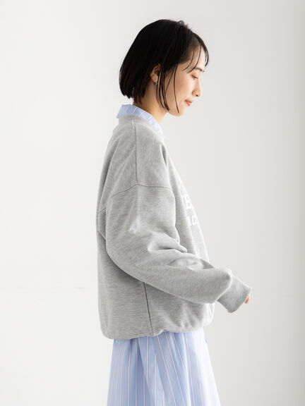裏毛ロゴプルオーバー（オフホワイト/グレー/ブルー）｜Te chichi（テチチ）通販