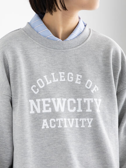 裏毛ロゴプルオーバー（オフホワイト/グレー/ブルー）｜Te chichi（テチチ）通販