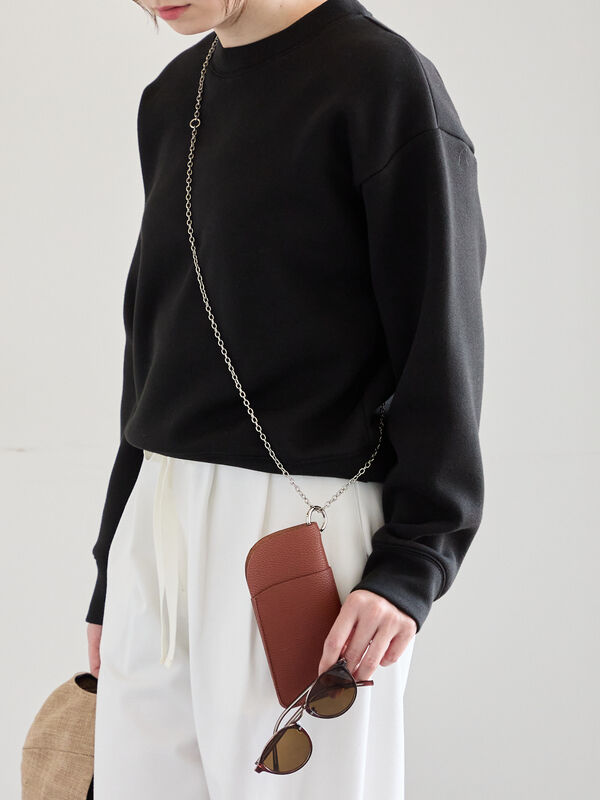 サングラス(ケース付き)（オフホワイト/ブラック/ブラウン