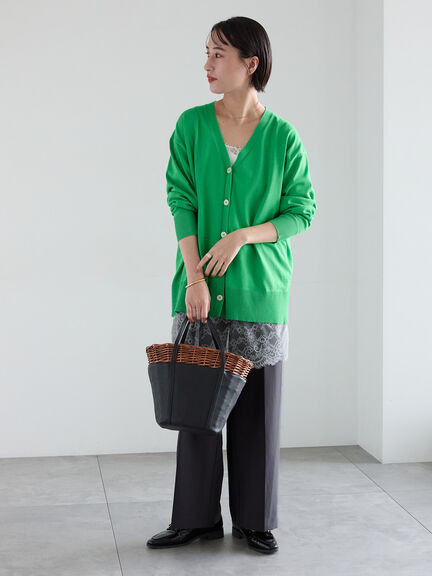 【2026年3月InRed掲載波瑠さん着用】ダブルクロスイージーワイドパンツ（グレー/チャコールグレー/ブラック/ベージュ）｜Te chichi（テチチ）通販