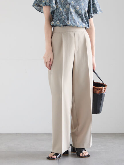 【2026年3月InRed掲載波瑠さん着用】ダブルクロスイージーワイドパンツ（グレー/チャコールグレー/ブラック/ベージュ）｜Te chichi（テチチ）通販