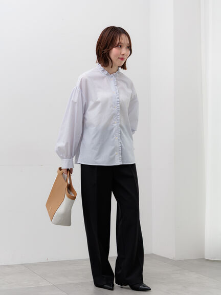 【2026年3月InRed掲載波瑠さん着用】ダブルクロスイージーワイドパンツ（グレー/チャコールグレー/ブラック/ベージュ）｜Te chichi（テチチ）通販