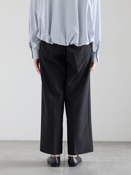 【2026年3月InRed掲載波瑠さん着用】ダブルクロスイージーワイドパンツ（グレー/チャコールグレー/ブラック/ベージュ）｜Te chichi（テチチ）通販