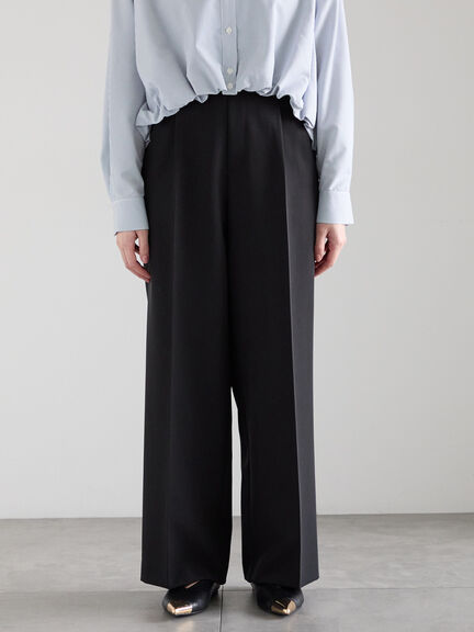 【2026年3月InRed掲載波瑠さん着用】ダブルクロスイージーワイドパンツ（グレー/チャコールグレー/ブラック/ベージュ）｜Te chichi（テチチ）通販