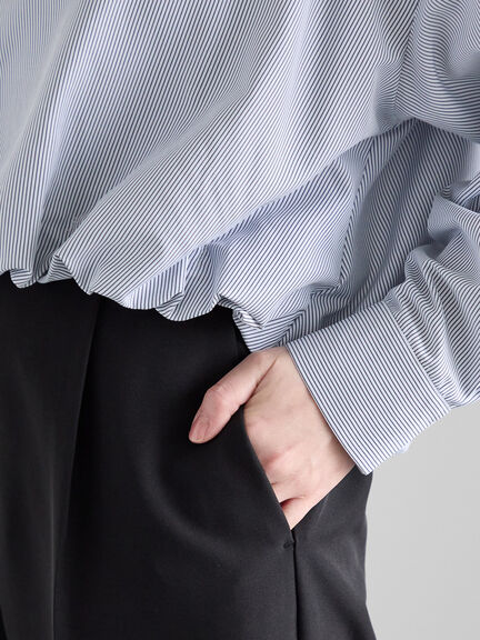 【2026年3月InRed掲載波瑠さん着用】ダブルクロスイージーワイドパンツ（グレー/チャコールグレー/ブラック/ベージュ）｜Te chichi（テチチ）通販