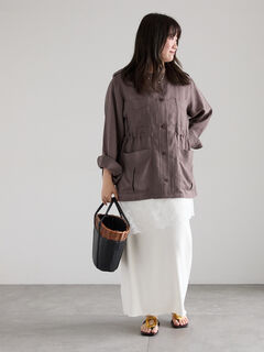 セール】 ノーカラーサファリジャケット《2026 spring catalog item