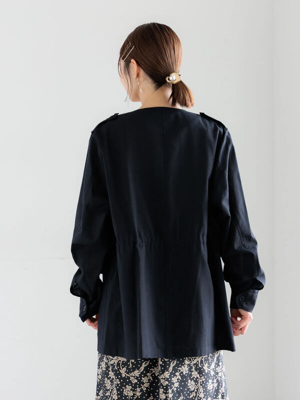 セール】 ノーカラーサファリジャケット《2026 spring catalog item