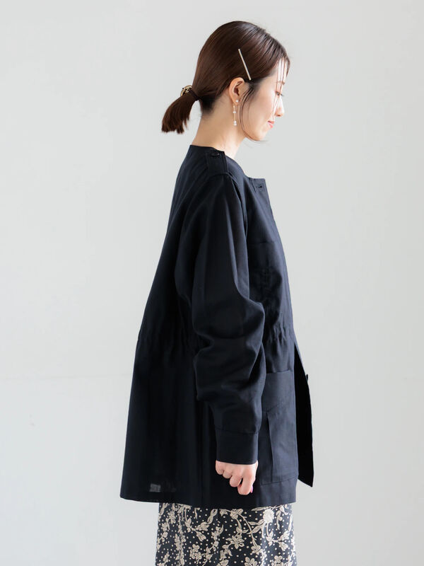 セール】 ノーカラーサファリジャケット《2026 spring catalog item