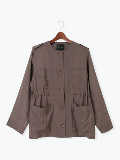 セール】 ノーカラーサファリジャケット《2026 spring catalog item