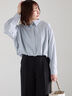 【2026年3月InRed掲載波瑠さん着用】バルーンヘムシャツ（ネイビー）｜Te chichi（テチチ）通販