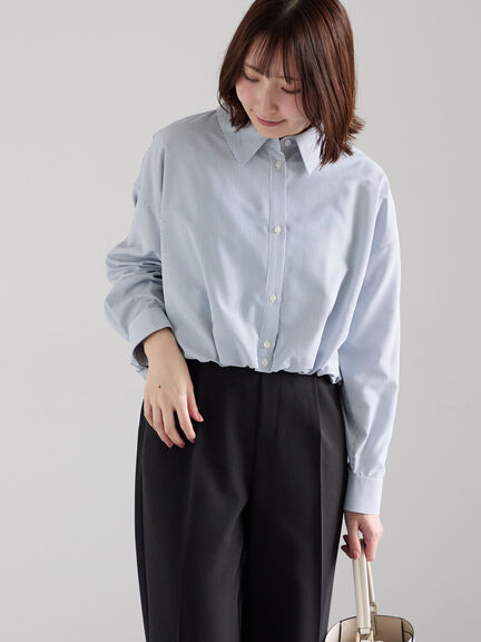 【2026年3月InRed掲載波瑠さん着用】バルーンヘムシャツ（オフホワイト/サックスブルー/ネイビー）｜Te chichi（テチチ）通販