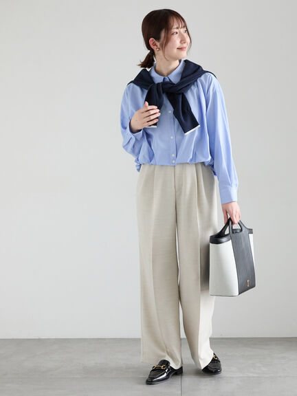 【2026年3月InRed掲載波瑠さん着用】バルーンヘムシャツ（オフホワイト/サックスブルー/ネイビー）｜Te chichi（テチチ）通販