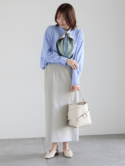 【2026年3月InRed掲載波瑠さん着用】バルーンヘムシャツ（オフホワイト/サックスブルー/ネイビー）｜Te chichi（テチチ）通販