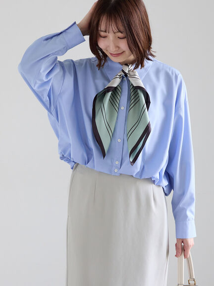 【2026年3月InRed掲載波瑠さん着用】バルーンヘムシャツ（オフホワイト/サックスブルー/ネイビー）｜Te chichi（テチチ）通販