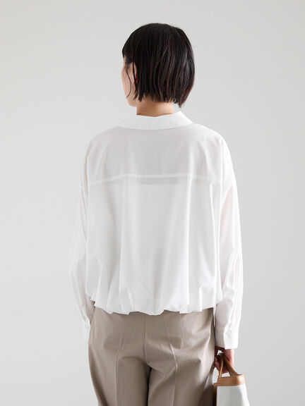 【2026年3月InRed掲載波瑠さん着用】バルーンヘムシャツ（オフホワイト/サックスブルー/ネイビー）｜Te chichi（テチチ）通販