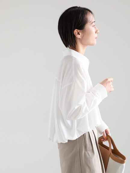 【2026年3月InRed掲載波瑠さん着用】バルーンヘムシャツ（オフホワイト/サックスブルー/ネイビー）｜Te chichi（テチチ）通販