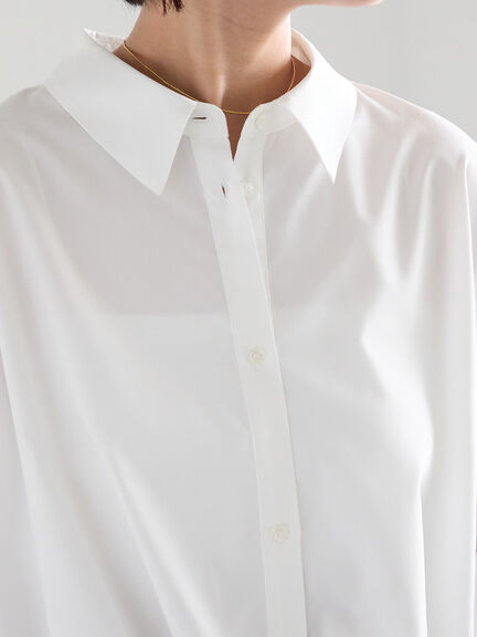 【2026年3月InRed掲載波瑠さん着用】バルーンヘムシャツ（オフホワイト/サックスブルー/ネイビー）｜Te chichi（テチチ）通販