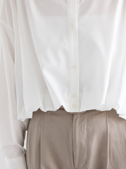 【2026年3月InRed掲載波瑠さん着用】バルーンヘムシャツ（オフホワイト/サックスブルー/ネイビー）｜Te chichi（テチチ）通販