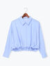 【2026年3月InRed掲載波瑠さん着用】バルーンヘムシャツ（オフホワイト/サックスブルー/ネイビー）｜Te chichi（テチチ）通販