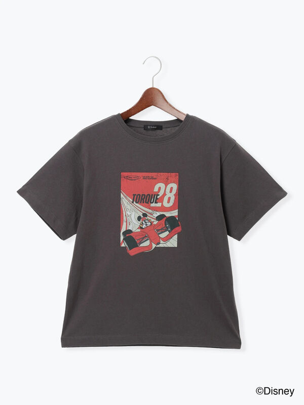 Disney】MICKEY/フロントプリントTシャツ（オフホワイト