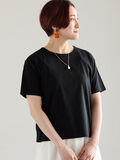 【調温】ミニマルネックTシャツ（ブラック）｜Te chichi（テチチ）通販