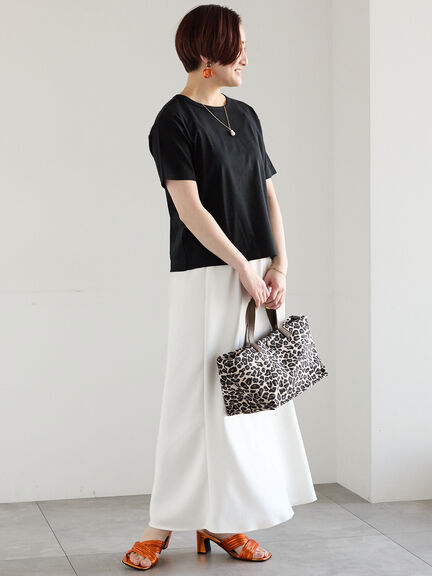 【調温】ミニマルネックTシャツ（オフホワイト/グレー/ブラック/ピンク）｜Te chichi（テチチ）通販