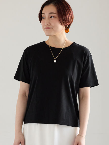 【調温】ミニマルネックTシャツ（オフホワイト/グレー/ブラック/ピンク）｜Te chichi（テチチ）通販