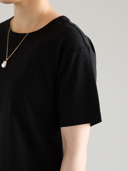 【調温】ミニマルネックTシャツ（オフホワイト/グレー/ブラック/ピンク）｜Te chichi（テチチ）通販