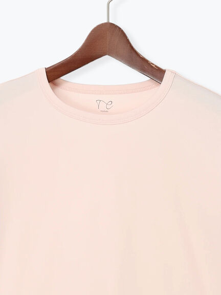 【調温】ミニマルネックTシャツ（オフホワイト/グレー/ブラック/ピンク）｜Te chichi（テチチ）通販