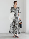 【LIBERTY FABRICS】Vネックフレアワンピース（ブラック）｜Te chichi（テチチ）通販