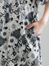 【LIBERTY FABRICS】Vネックフレアワンピース（ブラック/ネイビー）｜Te chichi（テチチ）通販