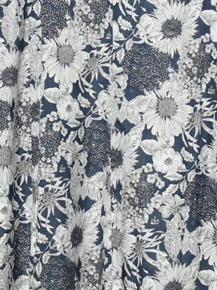 【LIBERTY FABRICS】Vネックフレアワンピース（ブラック/ネイビー）｜Te chichi（テチチ）通販