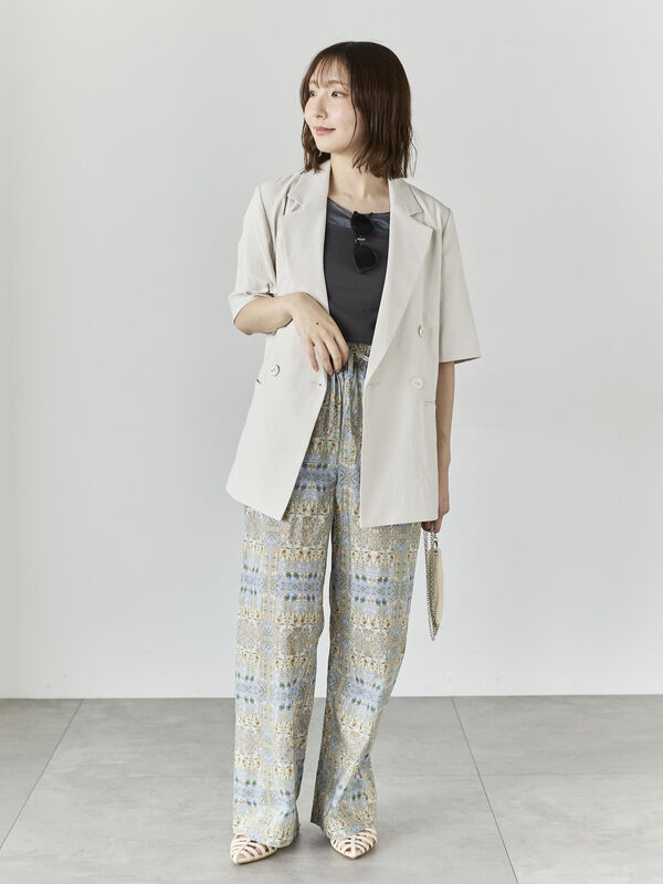 接触冷感】シアー切替スクエアネックタンクトップ《2026 SUMMER LOOK