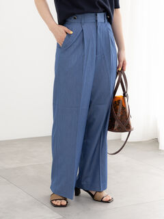 セール】 デニムライクシルキータッチワイドパンツ《2026 SUMMER LOOK