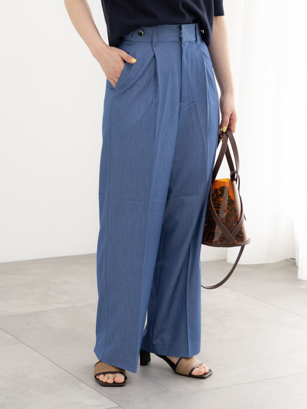 デニムライクシルキータッチワイドパンツ《2026 SUMMER LOOK item