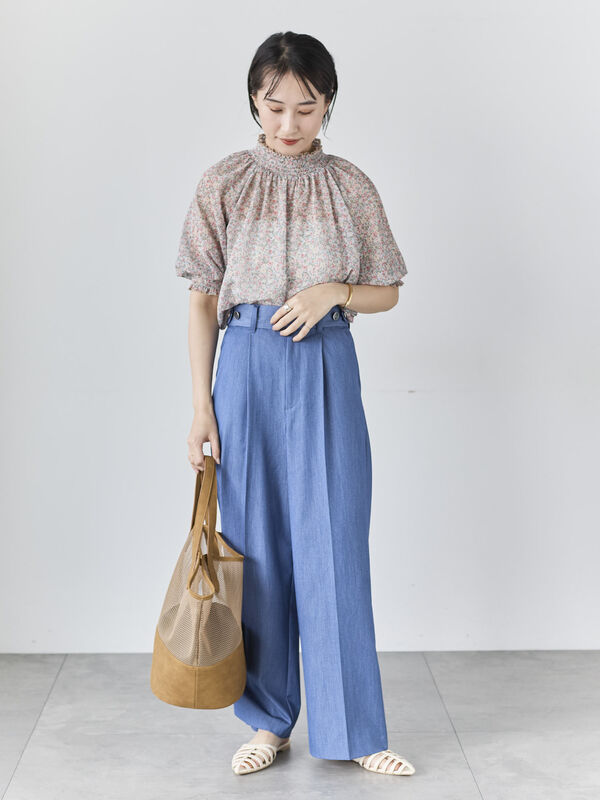デニムライクシルキータッチワイドパンツ《2026 SUMMER LOOK item