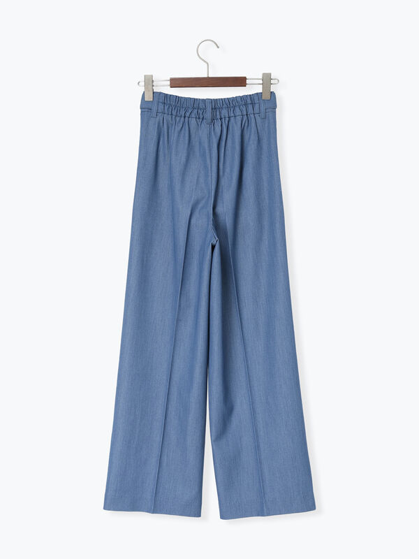 セール】 デニムライクシルキータッチワイドパンツ《2026 SUMMER LOOK
