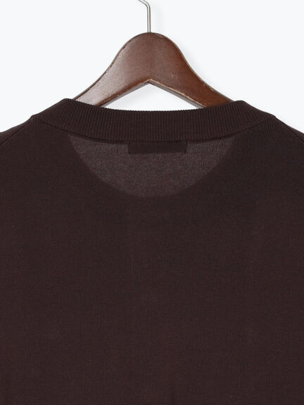 【調温】14G総針ハーフスリーブニットジャケット（オフホワイト/ブラック/ブラウン）｜Te chichi（テチチ）通販